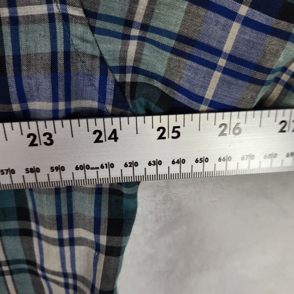 McGregor Mens‎ Pearl Snap Western Shirt L Plaid Short Sleeve Cowboy - Picture 5 of 7